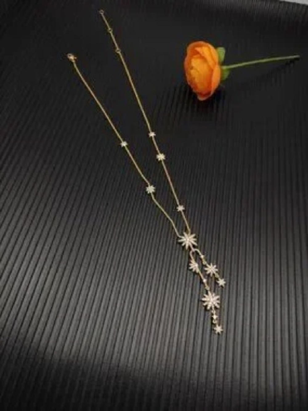 David Yurman Golden Star Cluster Necklace - Picture 4 of 5